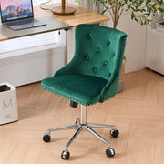 VINGLI AC101 Tufted Velvet Adjustable Rolling Home Office Chair with Wheels