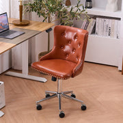 VINGLI AC101 Tufted Velvet Adjustable Rolling Home Office Chair with Wheels