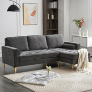 VINGLI 85.8" L-Shaped Sectional Couch Sofa with Deep Seat Modern Button