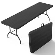 VINGLI Plastic Folding Table Portable Rectangular Table with Carrying Handle