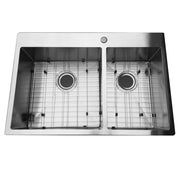 VINGLI Stainless Steel Double Bowl Kitchen Sink with Noise Reduce Design
