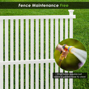 VINGLI Vinyl Fence Panels Panel 2 Pack Pool Fence