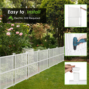 VINGLI 48" H X 36" W Vinyl Privacy Panel Pool Fence 2 Panel Reversible Outdoor Screen Enclosure White/Black