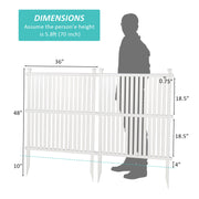 VINGLI Vinyl Fence Panels Panel 2 Pack Pool Fence