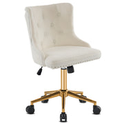 VINGLI AC101 Tufted Velvet Adjustable Rolling Home Office Chair with Wheels