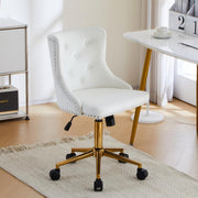 VINGLI AC101 Tufted Velvet Adjustable Rolling Home Office Chair with Wheels