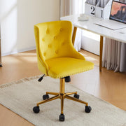 VINGLI AC101 Tufted Velvet Adjustable Rolling Home Office Chair with Wheels