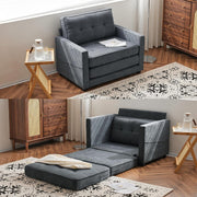 VINGLI 84" Fabric Loveseat Sleeper Sofa