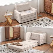 VINGLI 84" Fabric Loveseat Sleeper Sofa