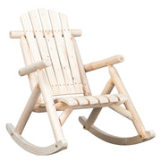 VINGLI Adirondack Rocker Chair Rustic Wooden Rocking Chair