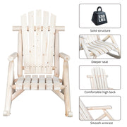 VINGLI Adirondack Rocker Chair Rustic Wooden Rocking Chair