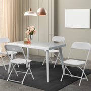 VINGLI Plastic Folding Chair, Indoor Outdoor Stackable Seat