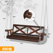 VINGLI 4FT Wooden Porch Swing S104 MQQ 655