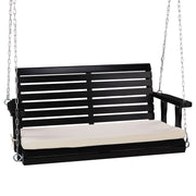 VINGLI 4FT Wooden Patio Porch Swing with Cushions 880lbs