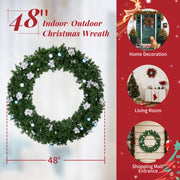 VINGLI Prelit Christmas Wreath Outdoor Xmas Wreath with Lights