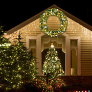 VINGLI Prelit Christmas Wreath Outdoor Xmas Wreath with Lights
