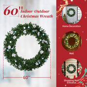 VINGLI Prelit Christmas Wreath Outdoor Xmas Wreath with Lights