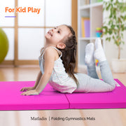 Matladin 4 Folding 8Ft x 2Ft x 2in Yoga Gymnastics Mat