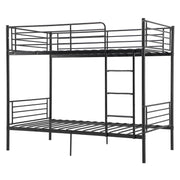 VINGLI Metal Bunk Bed Twin Over Twin Sturdy Frame with Safety Guard Rail & Removable Ladder