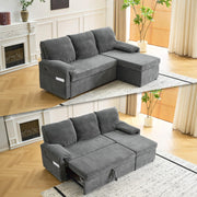 VINGLI L-Shape Convertible Sofa Bed Couches with USB Charging