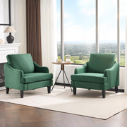 VINGLI Linen Fabric Accent Chair Modern Upholstered Armchair