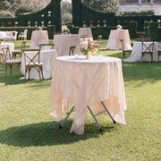 VINGLI 32" Portable Folding Table Plastic Card Table Round