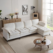 VINGLI 129'' L-Shaped Sectional Couches Reversible Sofa