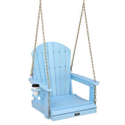 VINGLI Single Patio Porch Swing with Cup Holder