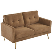 VINGLI LS103 56" Loveseat Sofa with Metal Legs Modern Upholstered Couch