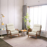 VINGLI AC106 Mid-Century High Back Armchair with Pillow Upholstered