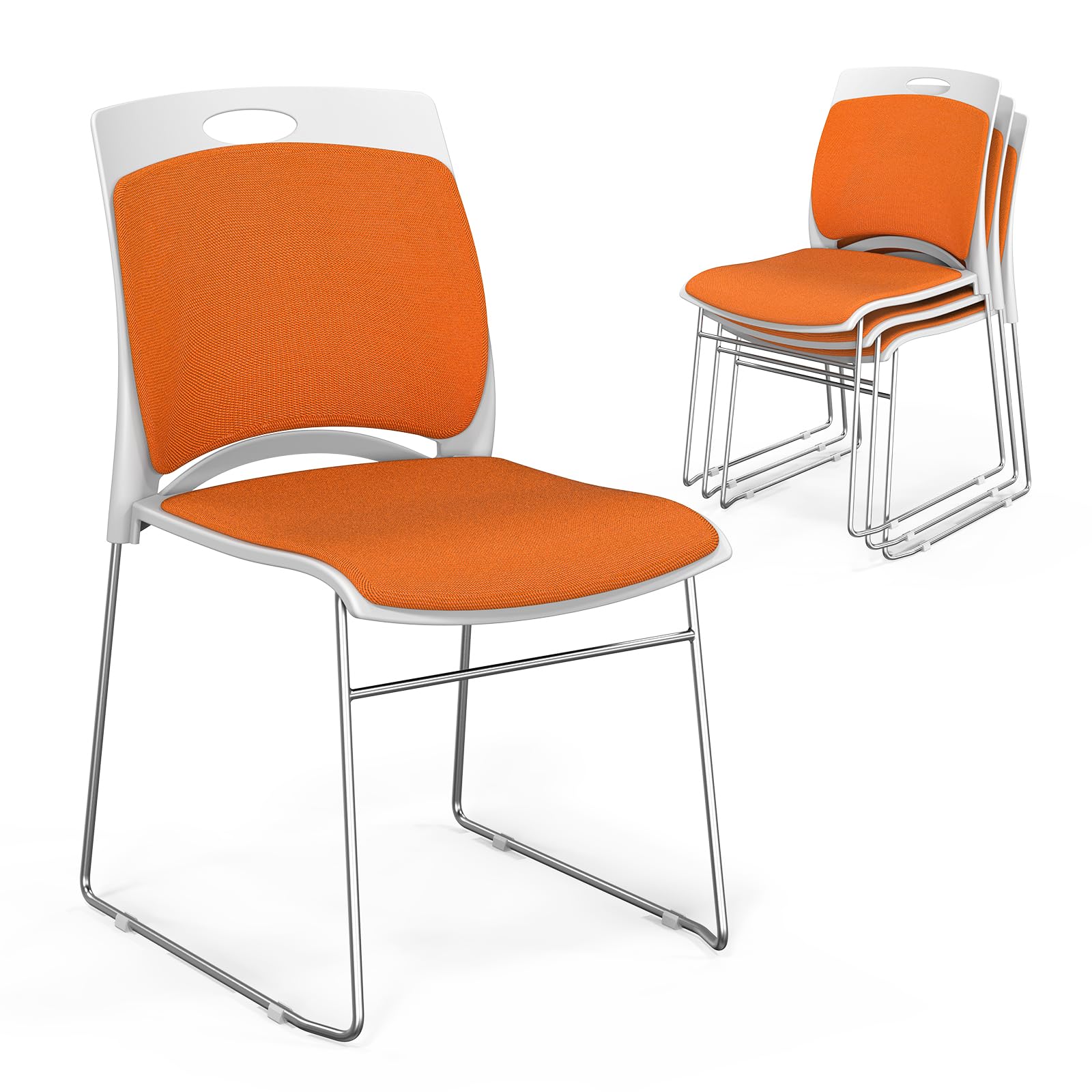椅子 IDEE LANGUE STACKING CHAIR Natural Langue Chair Steel | Plastic Shell