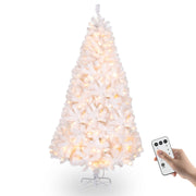 VINGLI 6ft Pre-lit Artificial Christmas Pine Tree with 250 Warm White Lights for Xmas Tree Holiday Party Decorations Green/White/Black/Pink