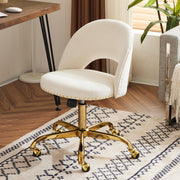 VINGLI Modern Armless Adjustable Rolling Office Chair with Wheels