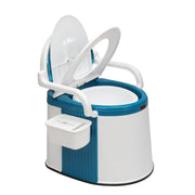 VINGLI Portable Toilet Camping RV Toilet with Back & Handrail