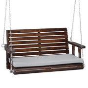 VINGLI 4FT Wooden Patio Porch Swing with Cushions 880lbs