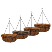 VINGLI 4 PCS Metal Round Hanging Planter Basket 10 Inch/ 12 Inch/ 14 Inch