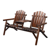 VINGLI Wooden Double Adirondack Chair Loveseat