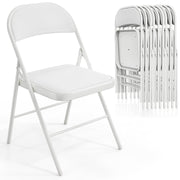 VINGLI Portable Folding Chair with Padded Seats 350 lbs Metal Frame with Pu Leather Seat & Back