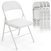 VINGLI 350 lbs PU Leather Folding Chair with Padded Seats & Back