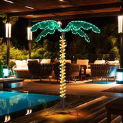 VINGLI 4/5/7 FT Lighted Artificial Palm Tree for The Beach, Pool, Yard, Christmas Holiday Decor