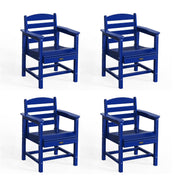 VINGLI All-Weather Patio Chairs Outdoor Dining Chairs with Curved Backrest