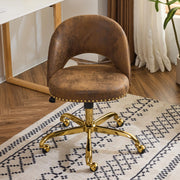 VINGLI Modern Armless Adjustable Rolling Office Chair with Wheels