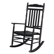 VINGLI Wooden Rocking Chair Porch Rocker White/Osk/Black