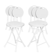 VINGLI Portable HDPE Plastic Folding Stools Set for Sitting Indoor Outdoor Use