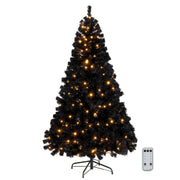 VINGLI 6ft Pre-lit Artificial Christmas Pine Tree with 250 Warm White Lights for Xmas Tree Holiday Party Decorations Green/White/Black/Pink