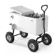VINGLI 80 Quart Wagon Rolling Cooler Ice Chest with Wheels & Handle for Outdoor Patio