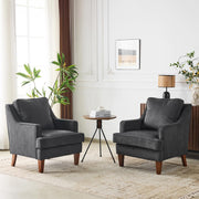 VINGLI Mid-Century Modern Accent Chair Upholstered Armchair Comfy Sofa Chair Reading Chair