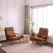 VINGLI AC106 Mid-Century High Back Armchair with Pillow Upholstered
