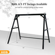 VINGLI Wooden Swing Frame Upgraded A-Frame Porch Swing Bench Stand Heavy Duty 660 LBS