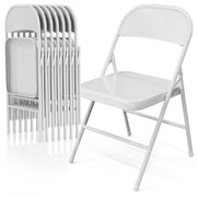 VINGLI Portable Folding Chairs 350lbs All Steel Metal Frame Stackable Commercial Seat